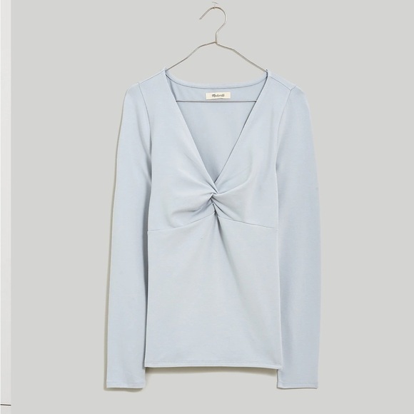 Madewell Twist-Front Long-Sleeve Tee solstice - Picture 5 of 6